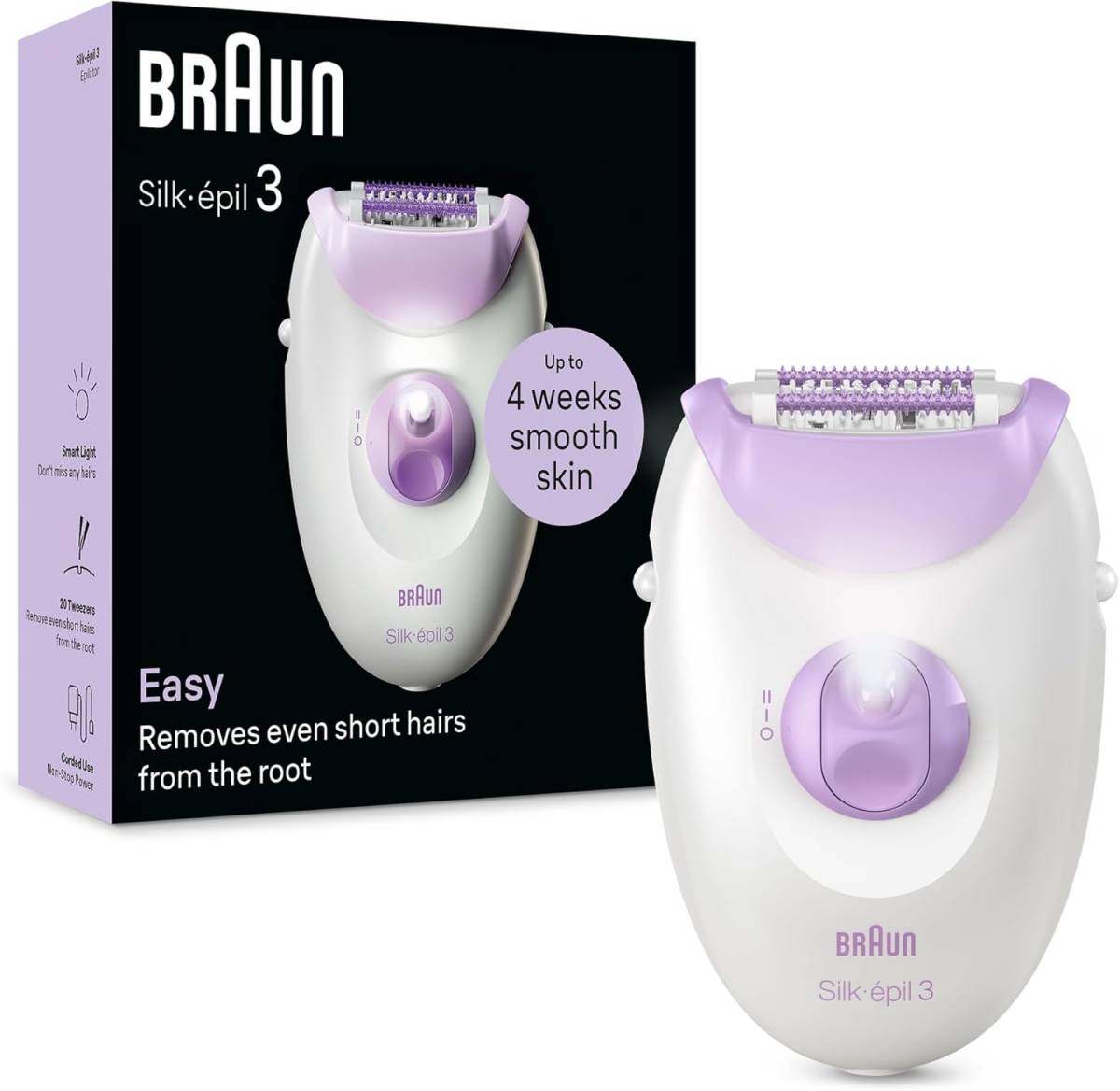 Braun Silk-épil 3 3000 Epilator SE3-000 Purple