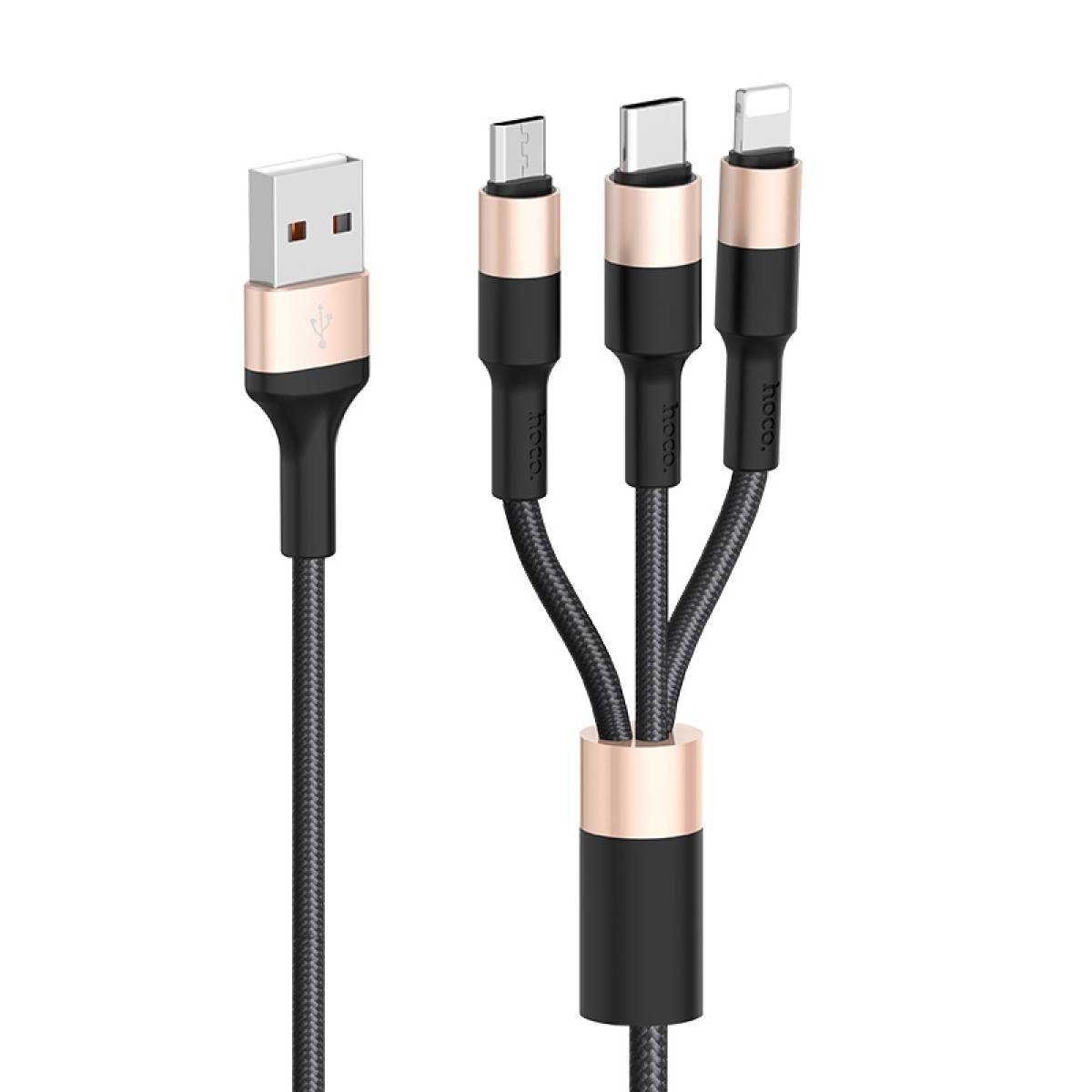 Hoco Cable USB to Lightning Micro-USB Type-C X26 Xpress charging wire