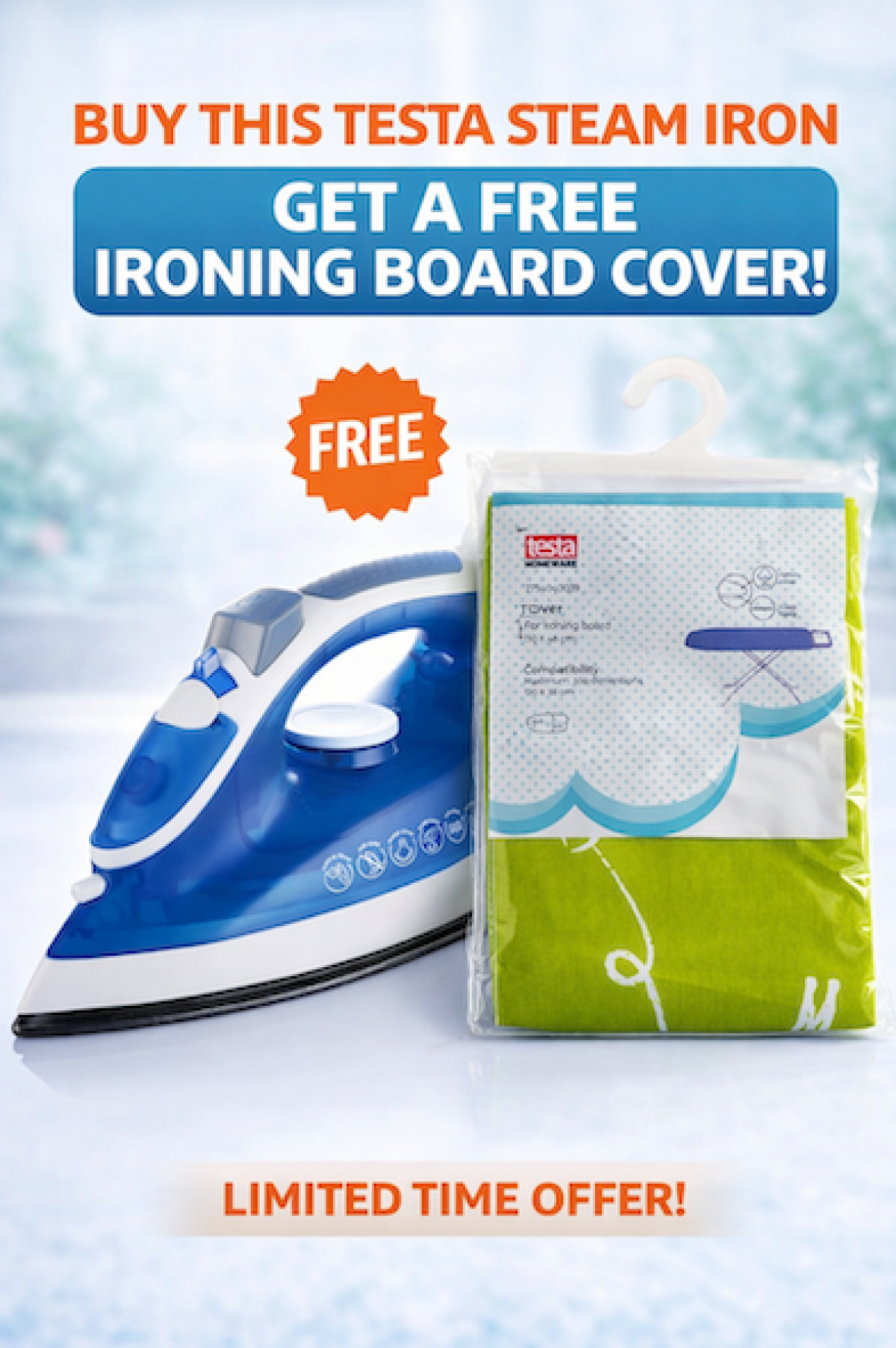 Testa Steam Iron(5017)+ Free Gift