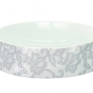 Kleine Wolke Spitze Porcelain Soap Dish Silver