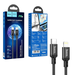 Hoco X14 Double Speed Lightning PD 20W Charging Data Cable 2M