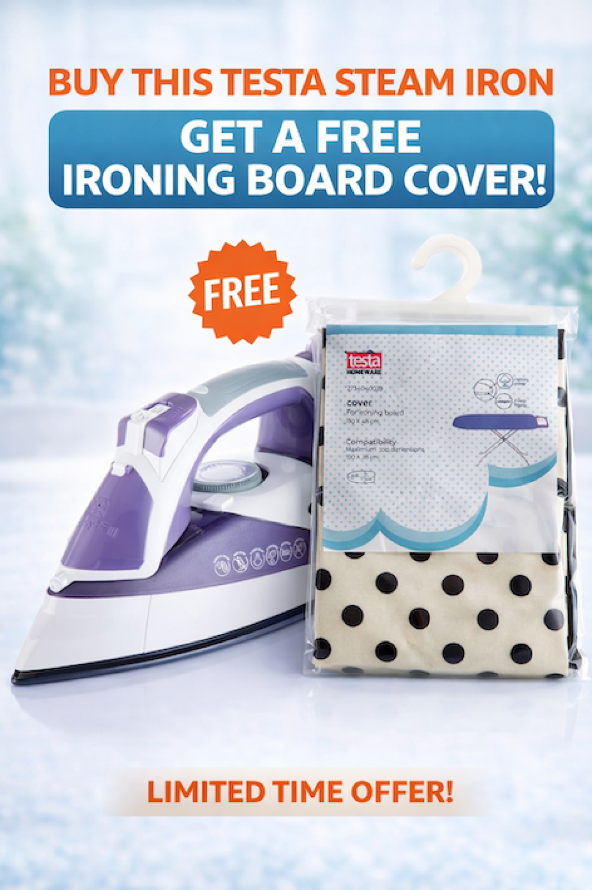 Testa Steam Iron(5018)+free Gift