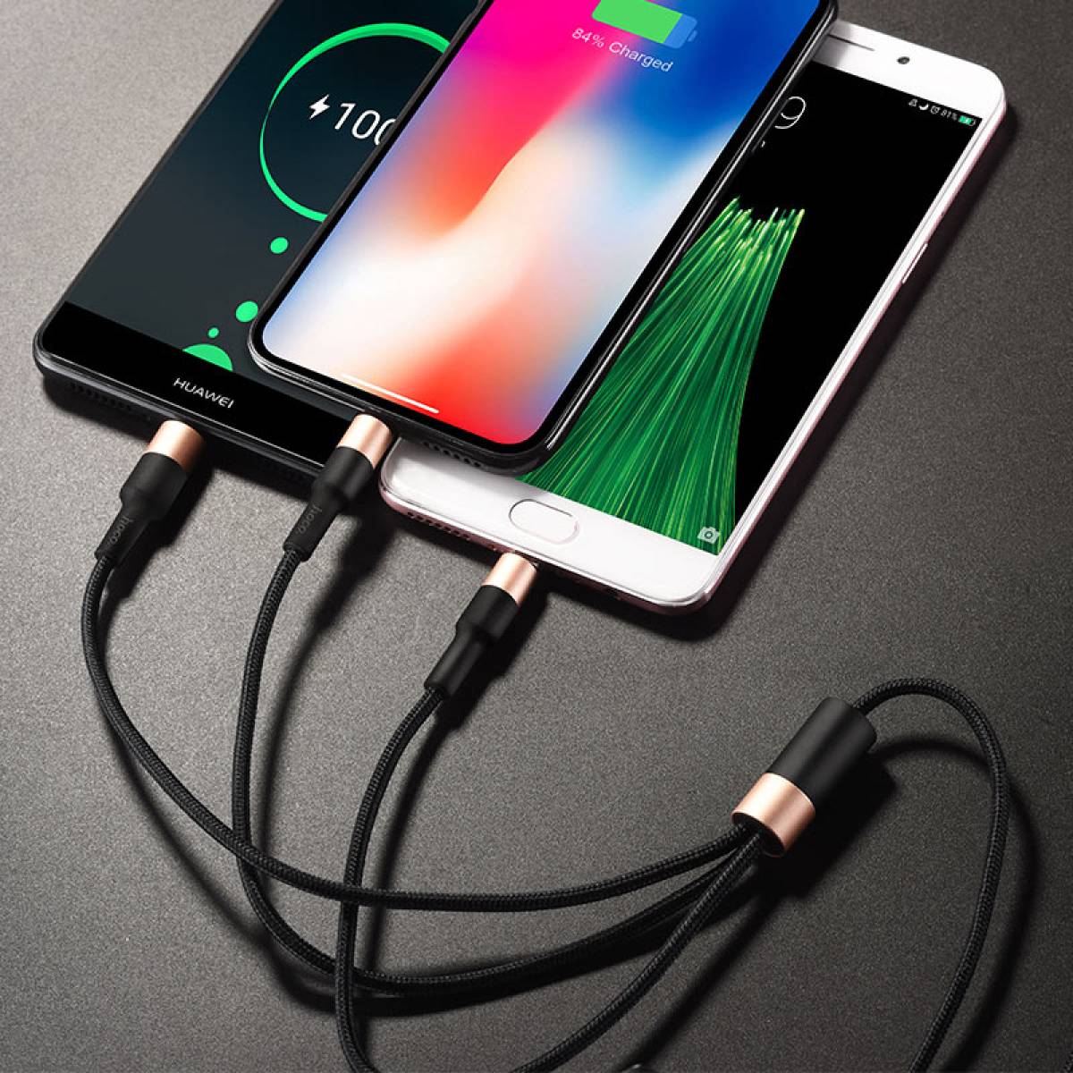 Hoco Cable USB to Lightning Micro-USB Type-C X26 Xpress charging wire