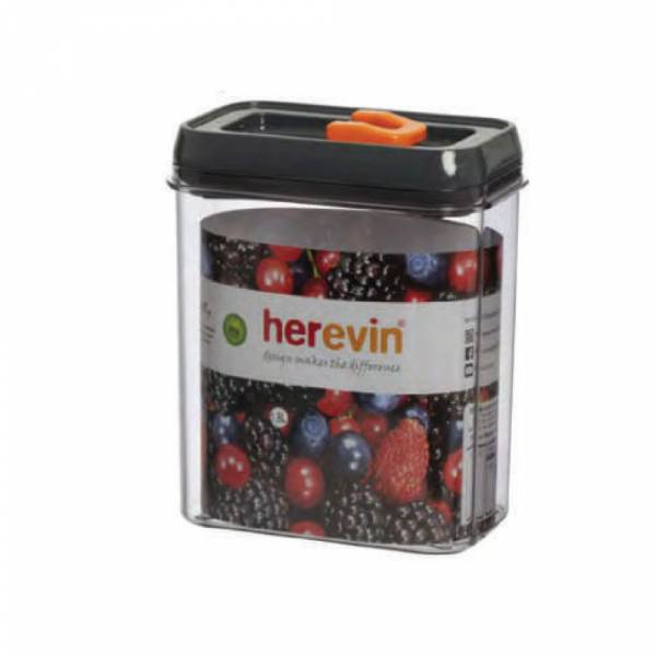 Herevin Storage Canister 1.8lt Grey With Orange, 161183-560o