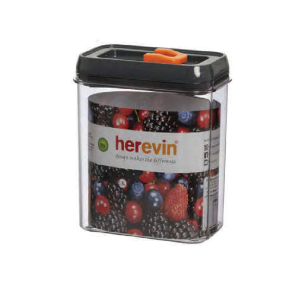 Herevin Storage Canister 1.8lt Grey With Orange, 161183-560o