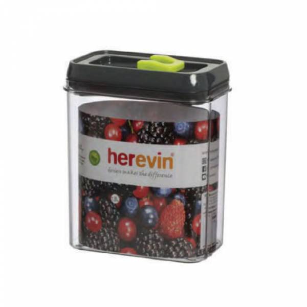 Herevin Storage Canister 1.8lt Grey With Green, 161183-560g