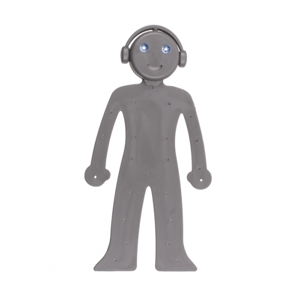 Out Of The Blue Reading Lamp Men Body 16cm Shape With Led  #57/9827. Grey