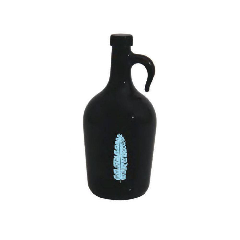 Herevin Oil Bottle Decorated Leaf Blue Oil Bottle 1.5lt, 151042-139 Blue
