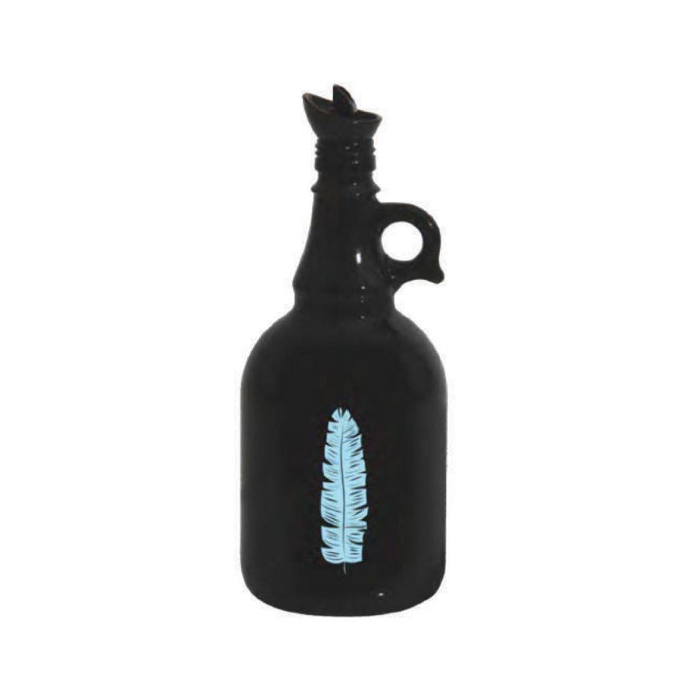 Herevin Oil Bottle Decorated Leaf Blue Oil Bottle 1lt, 151041-139blue
