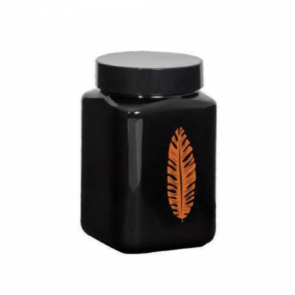 Herevin Square Canister Orange Leaf 1.5lt, 147015-139o