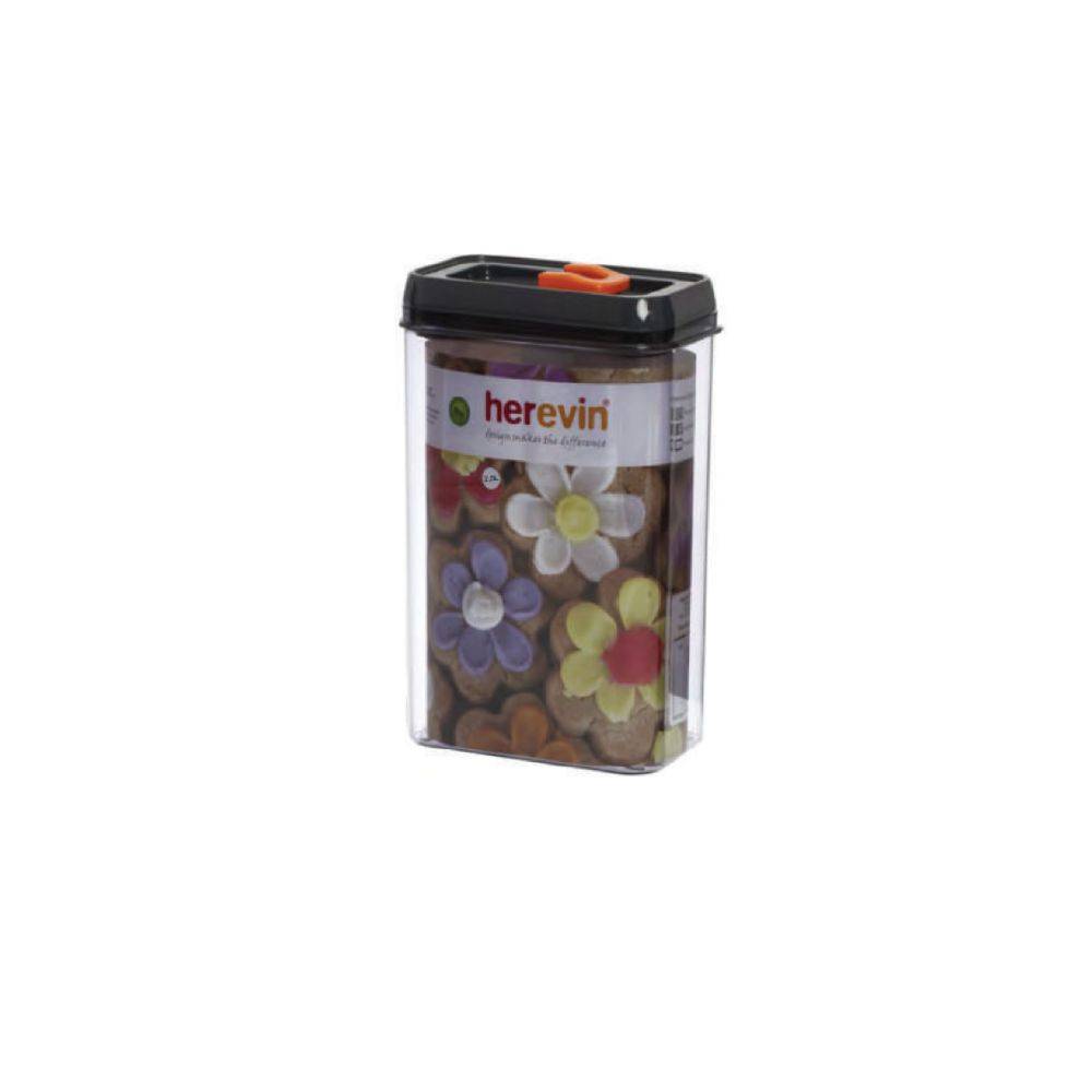 Herevin Storage Canister 2.5lt Grey With Orange, 161188-560o