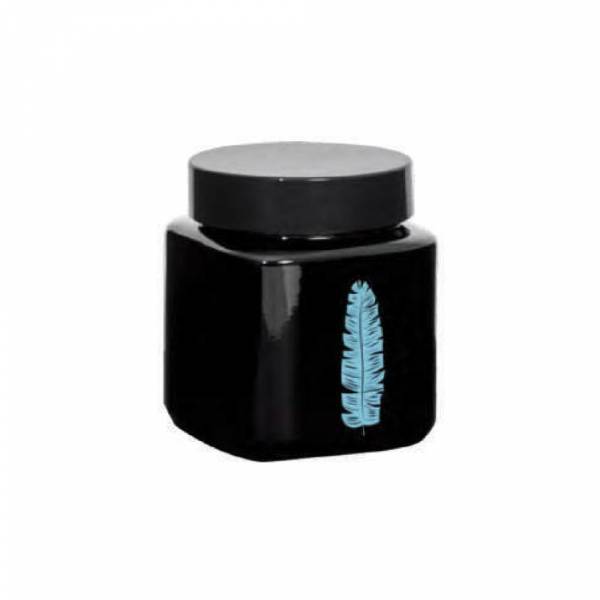 Herevin Square Canister Blue Leaf 1lt, 147010-139b