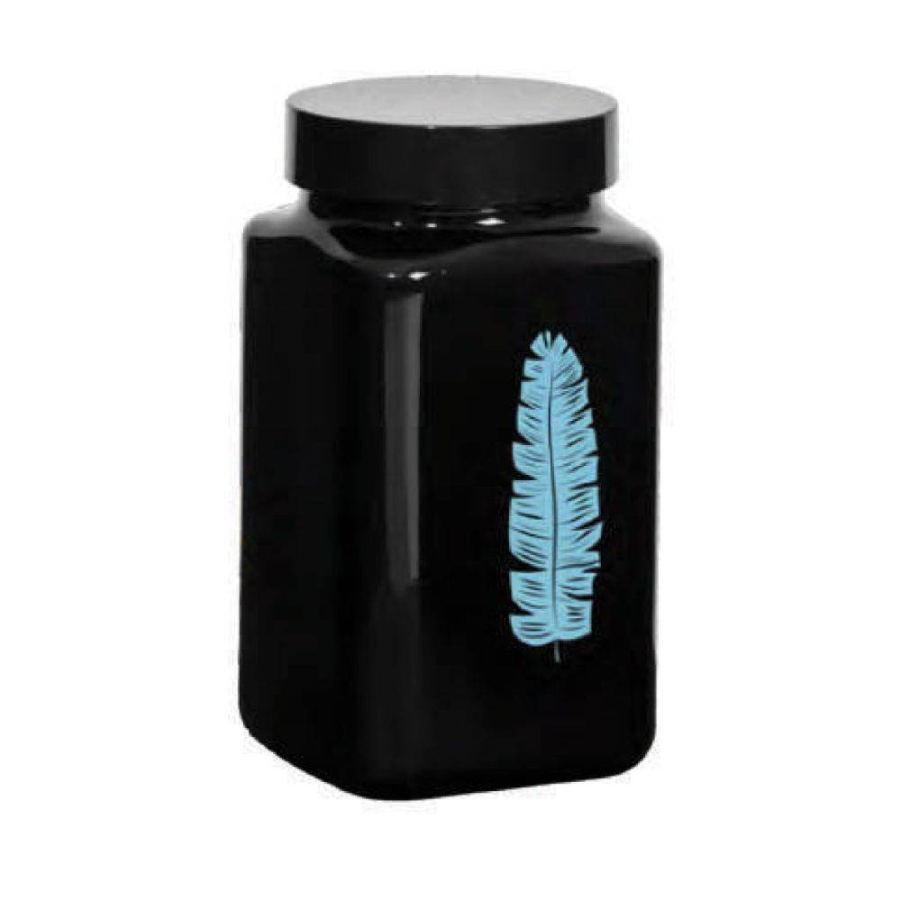 Herevin Square Canister Blue Leaf 2lt, 147016-139b