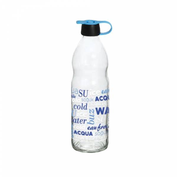 Herevin Decorated Water Bottle 1lt Aqua, 111655-003