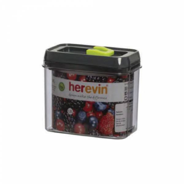 Herevin Storage Canister 1.2lt Grey With Green, 161178-560g