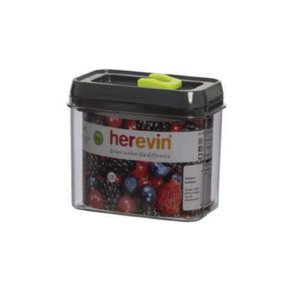 Herevin Storage Canister 1.2lt Grey With Green, 161178-560g