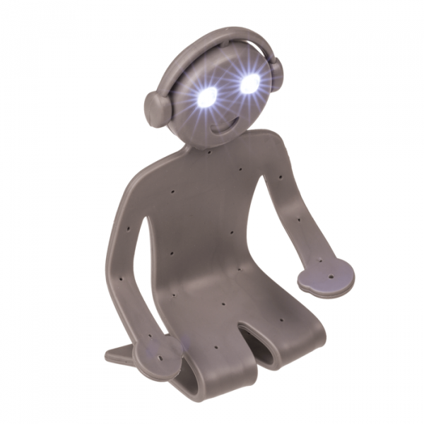 Out Of The Blue Reading Lamp Men Body 16cm Shape With Led  #57/9827. Grey