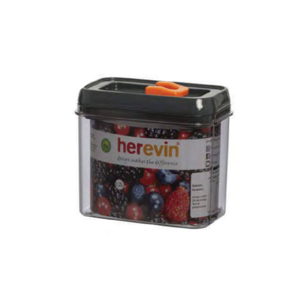 Herevin Storage Canister 1.2lt Grey With Orange, 161178-560o