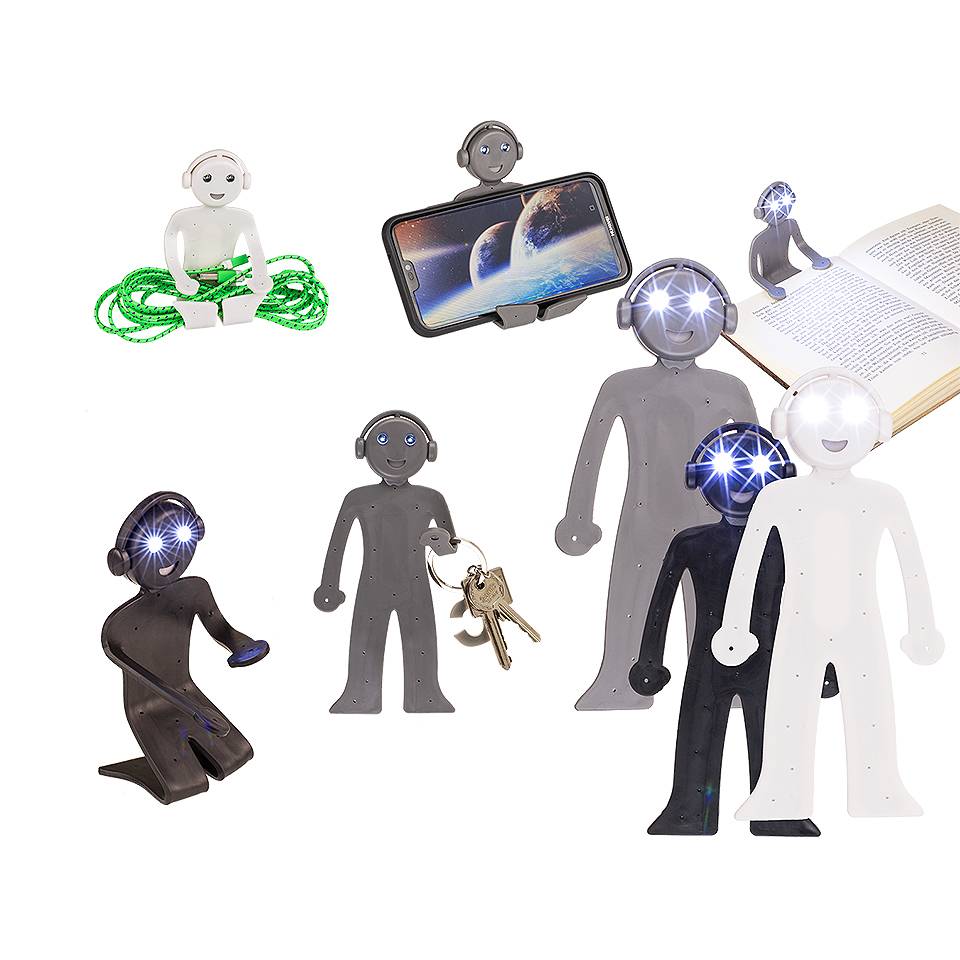 Out Of The Blue Reading Lamp Men Body 16cm Shape With Led  #57/9827. White