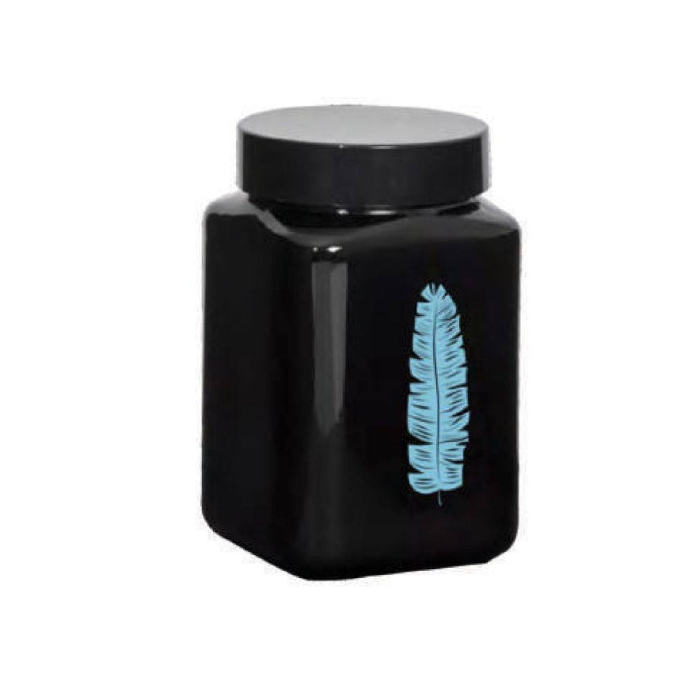 Herevin Square Canister Blue Leaf 1.5lt, 147015-139b