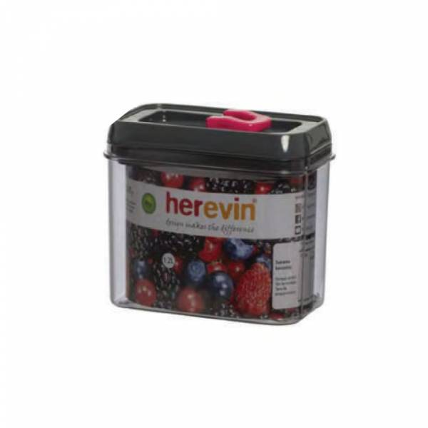 Herevin Storage Canister 1.2lt Grey With Pink, 161178-560p