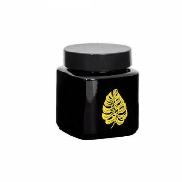 Herevin Square Canister Yellow Leaf 1lt, 147010-139y