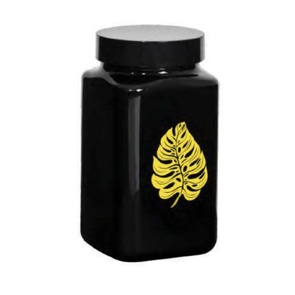 Herevin Square Canister Yellow Leaf 2lt, 147016-139y