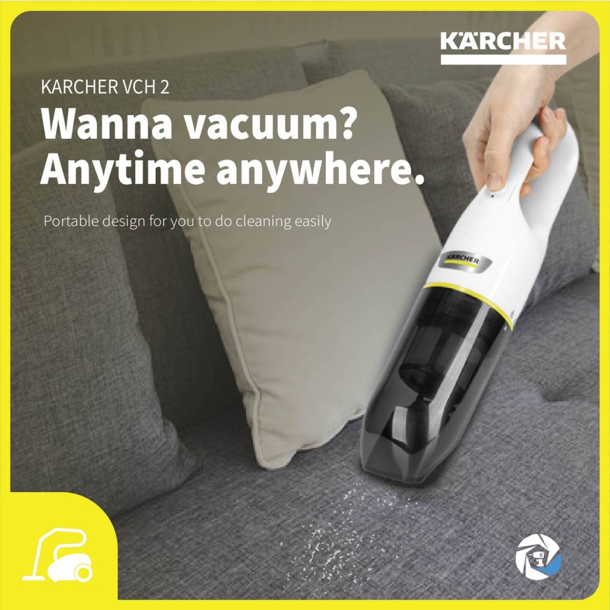 Karcher Handheld Vacuum Cordless 2 Cn 1.198-400.0