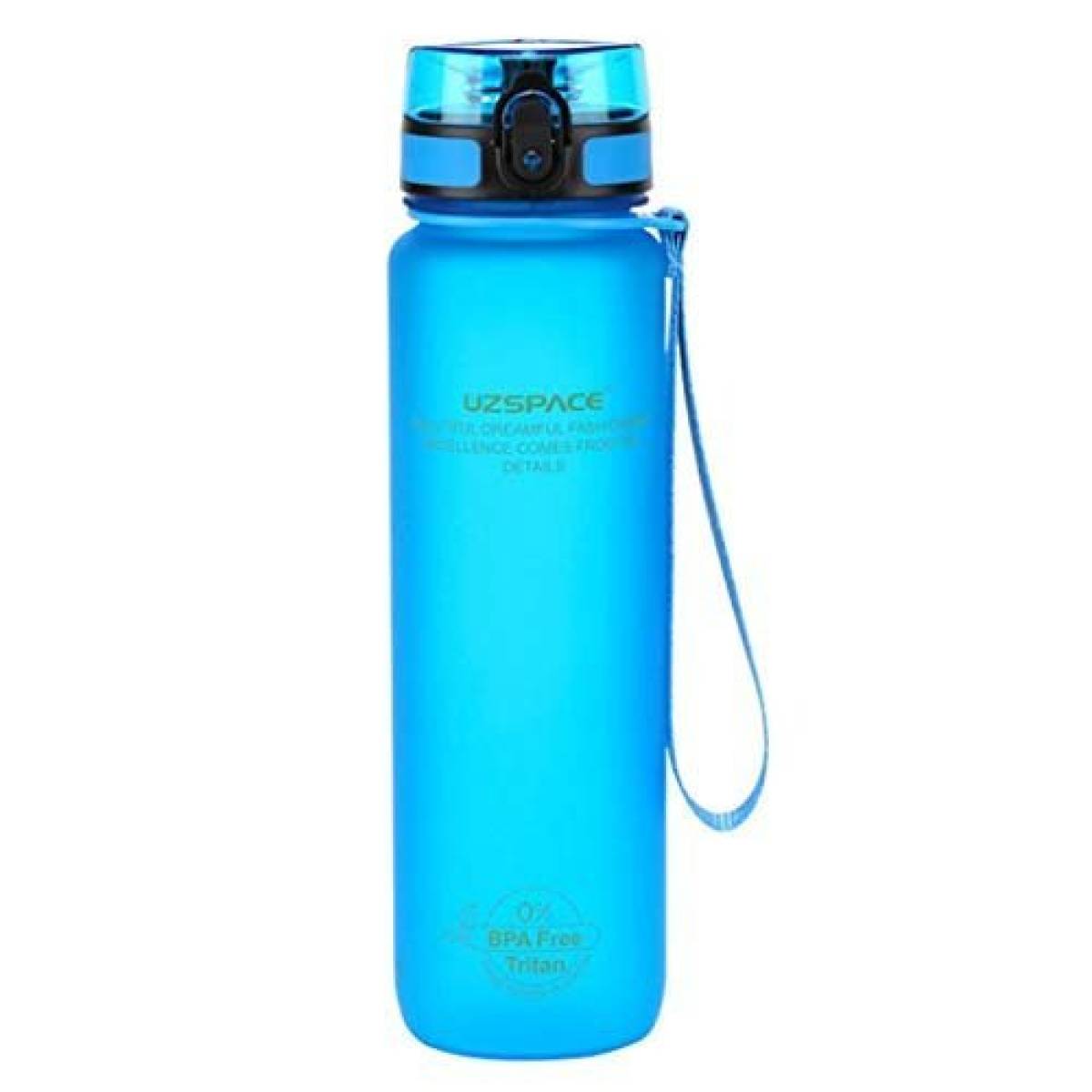 Uzspace Plastic Water Bottle Colorful Frosted 1000ml Tritan Bpa Free #3038 Blue