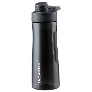 Uzspace Plastic Water Bottle E Shape D Spout 700ml Bpa Free #9010 Black.