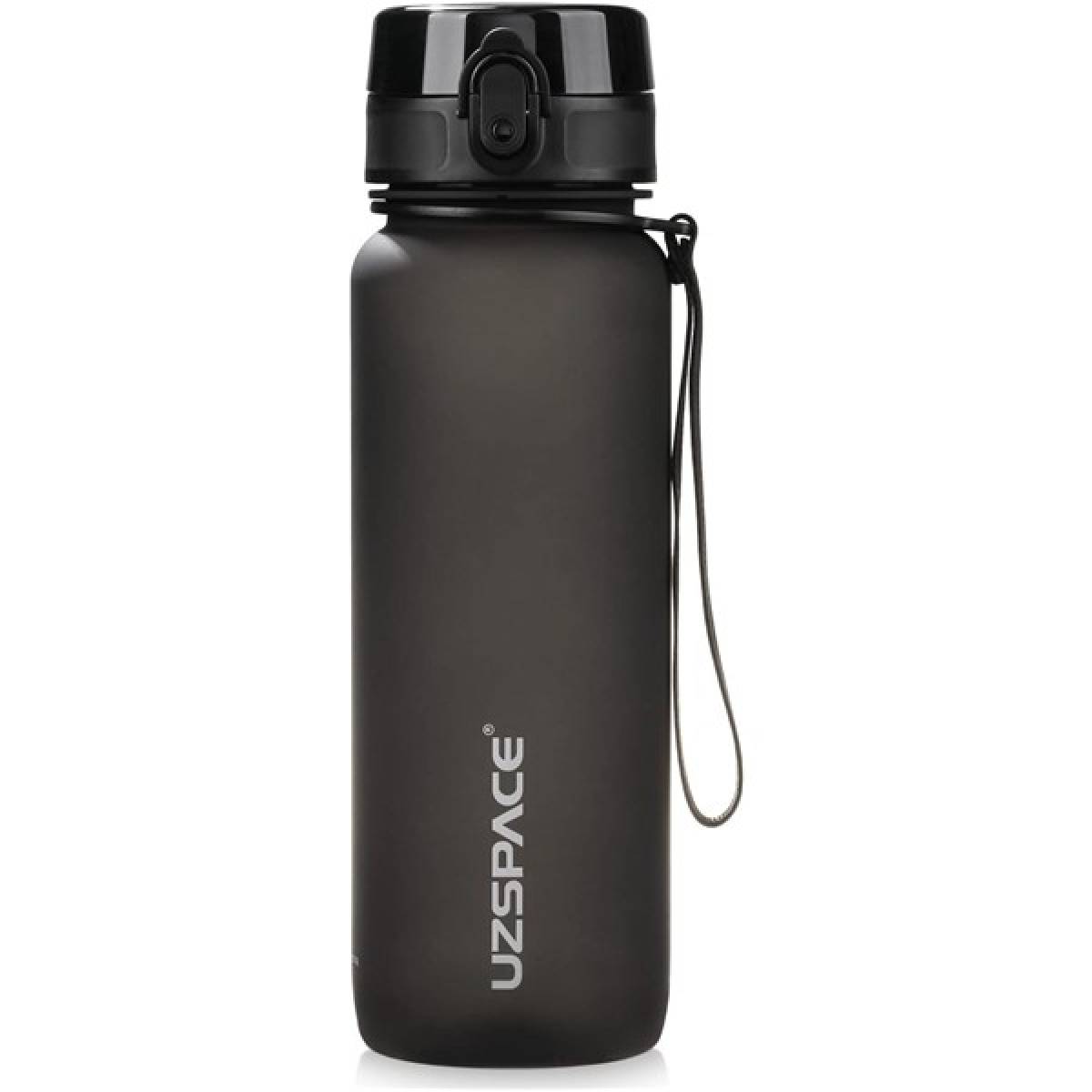 Uzspace Plastic Water Bottle Colorful Frosted  800ml Tritan Bpa Free #3053 Black.