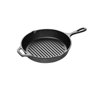 LODGE 26Cm Seasoned Cast Iron Grill Pan
