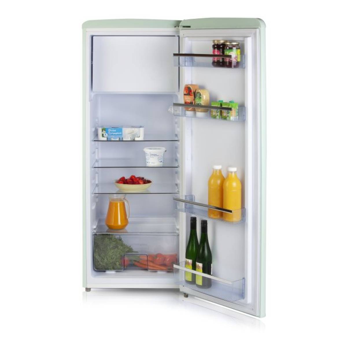DOMO Retro Refrigerator - D - 218 L - mint green DO91701R