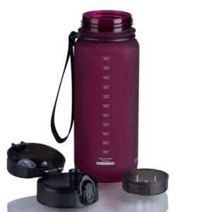 Uzspace Plastic Water Bottle Colorful Frosted 800ml Tritan Bpa Free #3053 Purplish Red.