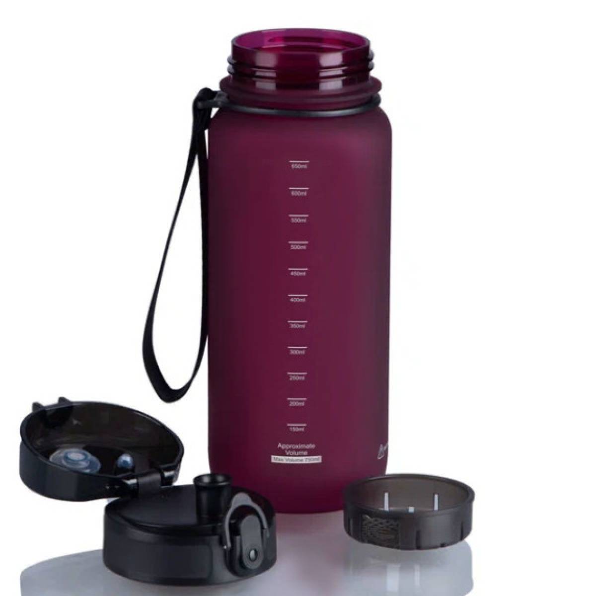 Uzspace Plastic Water Bottle Colorful Frosted 800ml Tritan Bpa Free #3053 Purplish Red.