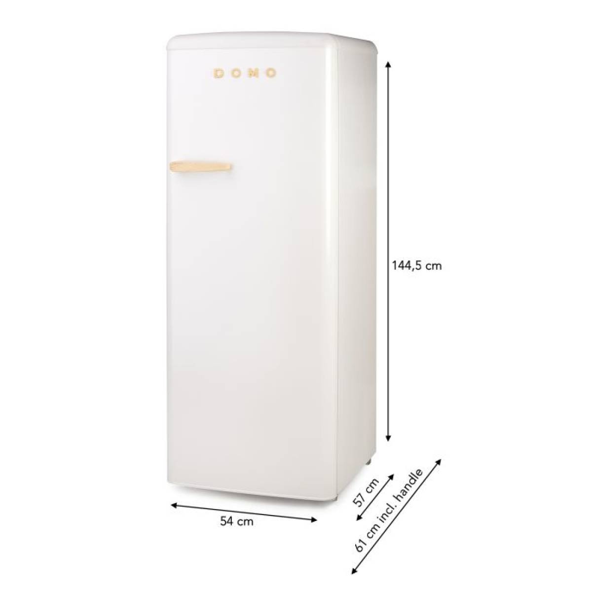 DOMO Retro Refrigerator - D - 225 L - white