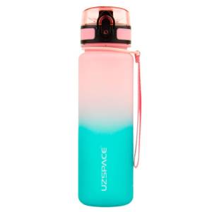 Uzspace Plastic Water Bottle Colorful Frosted 1000ml Tritan Bpa Free #3038 Pink And Cyan .
