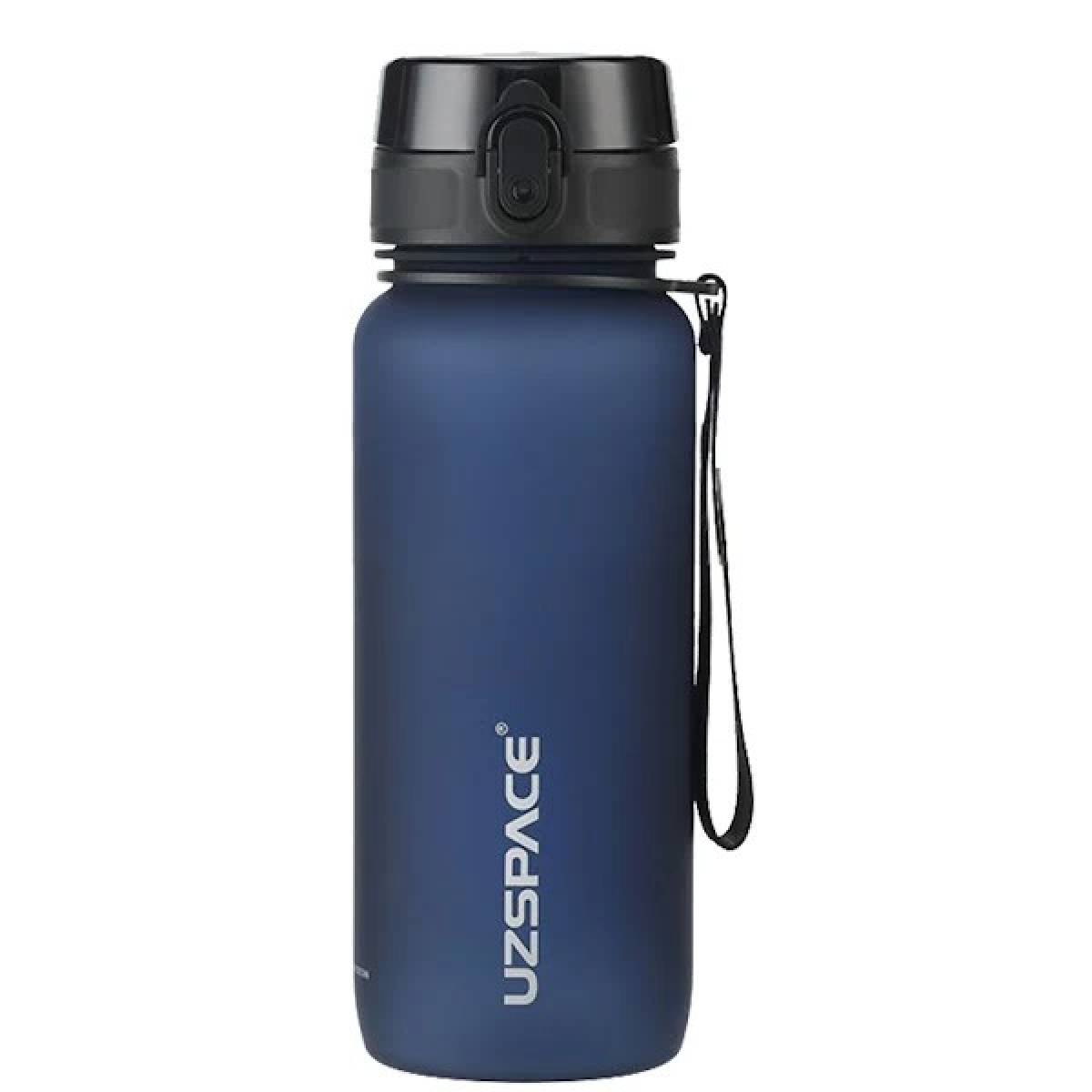 Uzspace Plastic Water Bottle Colorful Frosted 650ml Tritan Bpa Free#3037 Dark Blue.