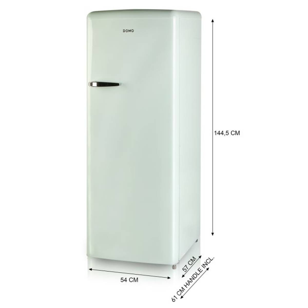 DOMO Retro Refrigerator - D - 218 L - mint green DO91701R