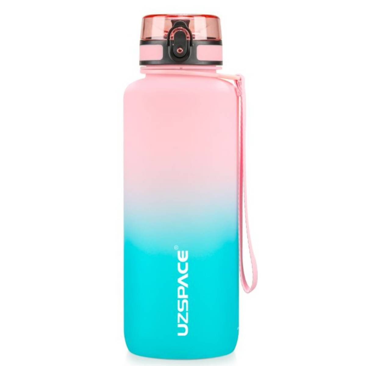 Uzspace Plastic Water Bottle Colorful Frosted 1500ml Tritan Bpa Free #3056 Pink And Cyan.