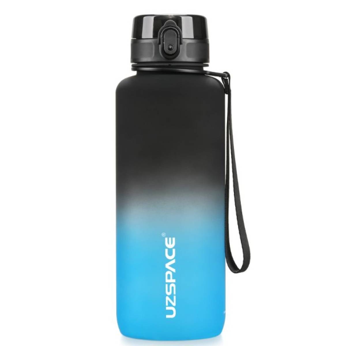 Uzspace Plastic Water Bottle Colorful Frosted 1500ml Tritan Bpa Free #3056 Black And Blue