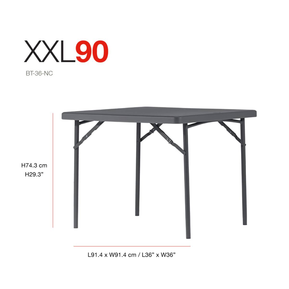 New Zown Classic Square Foldable Table