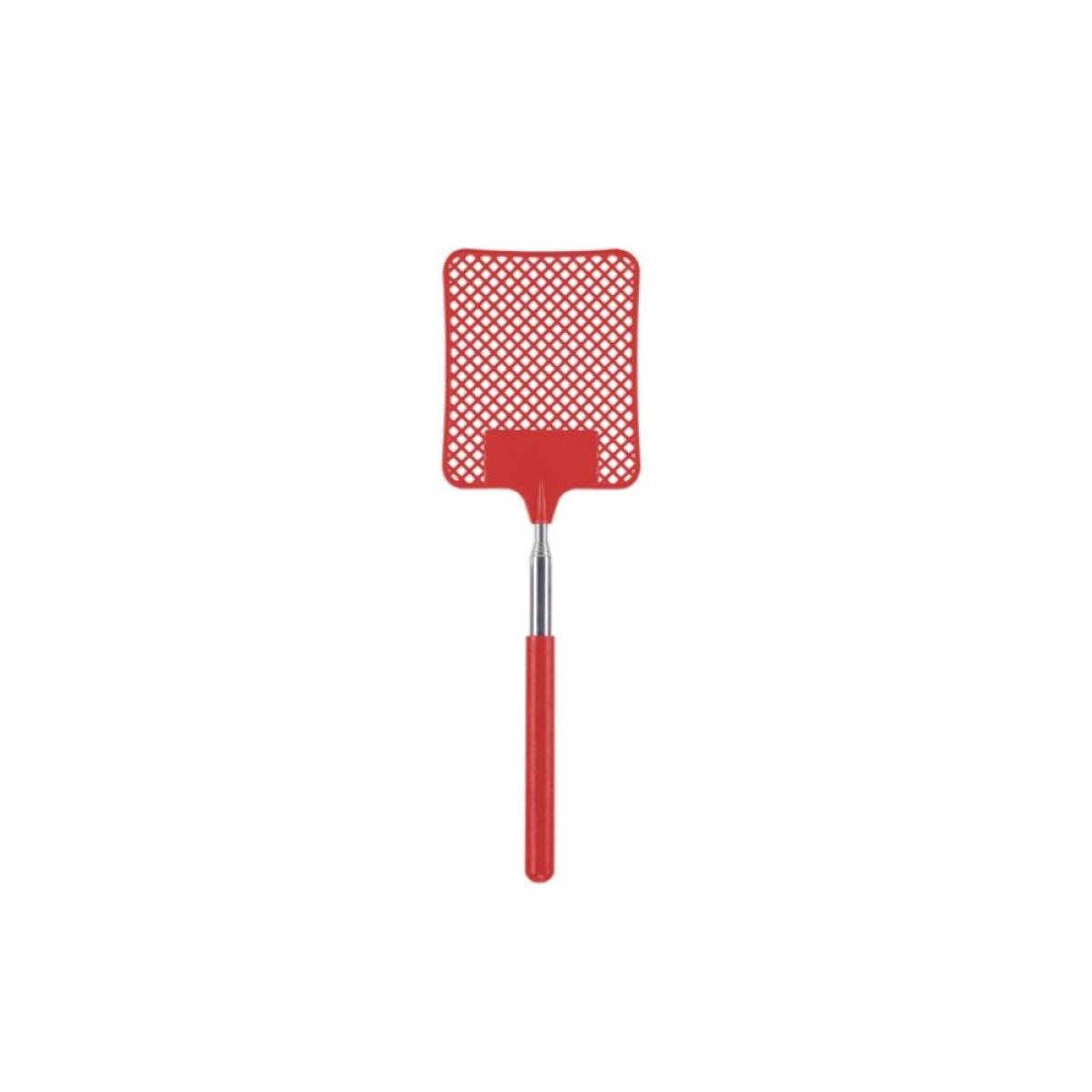 Beper Telescopic Fly Swatter Extendable Fly Swatter Stainless Steel Rod Extendable To 30-inch (76cm) [red], C206uti020rd