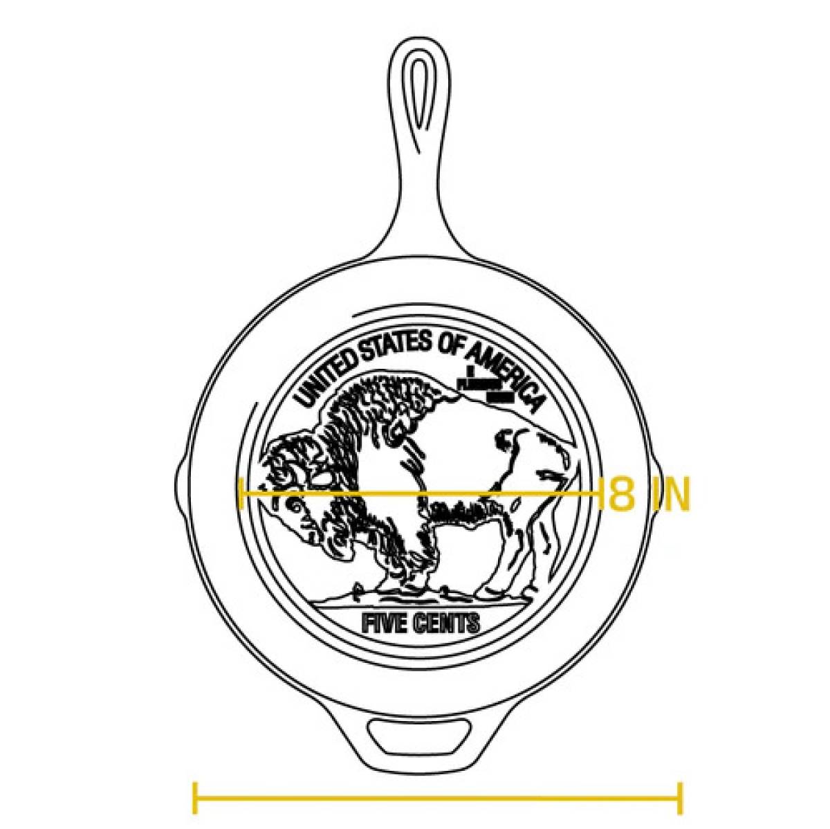 Lodge Wildlife Series 26.0cm Buffalo Nickel Skillet