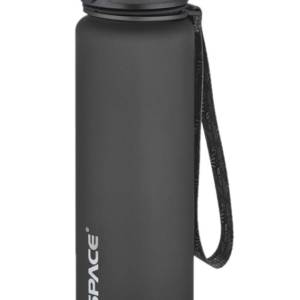 Uzspace Plastic Water Bottle Colorful Frosted 1000ml Tritan Bpa Free #3038 Black.