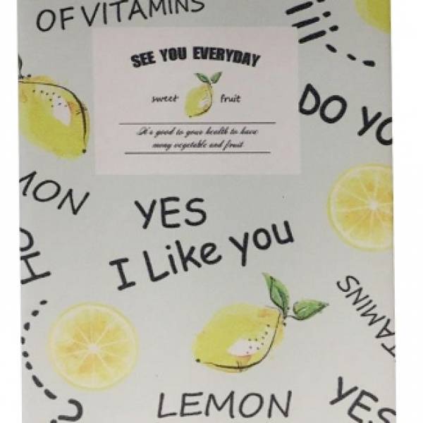 Jilin, Notebook A6 Plain Hard-cover Lemon Design, 80g.