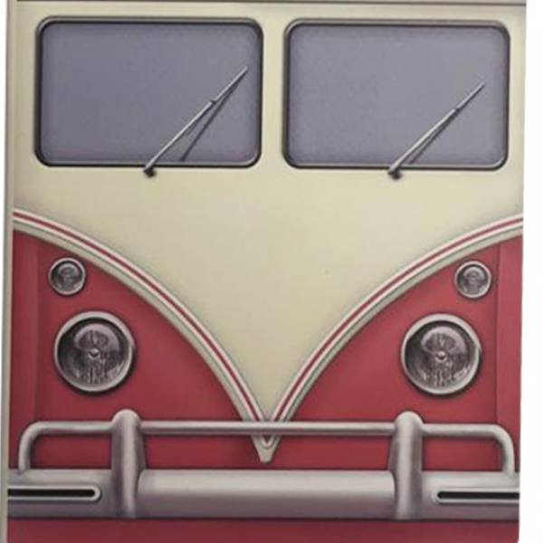 Jilin, Notebook Mini, Hard-cover Adhesive Bus Design Style, 80g