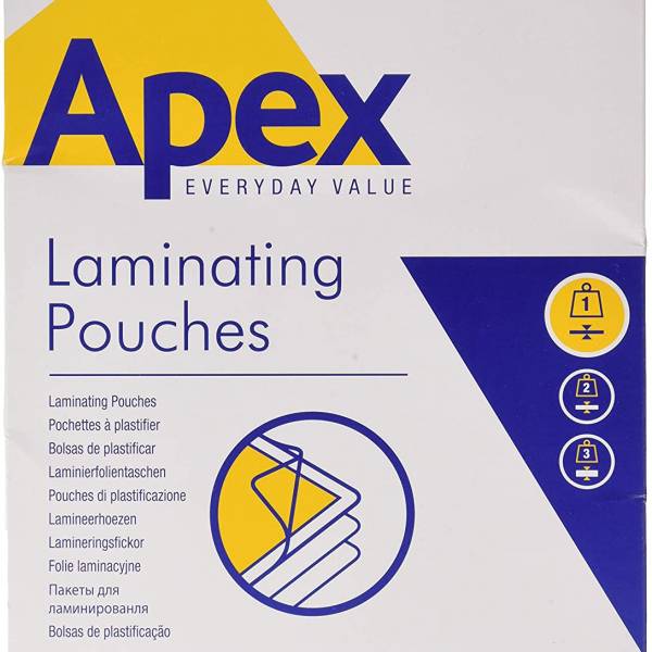 Fellowes, Laminating Pouch A4, 75mic, Clear, Pack Of 100