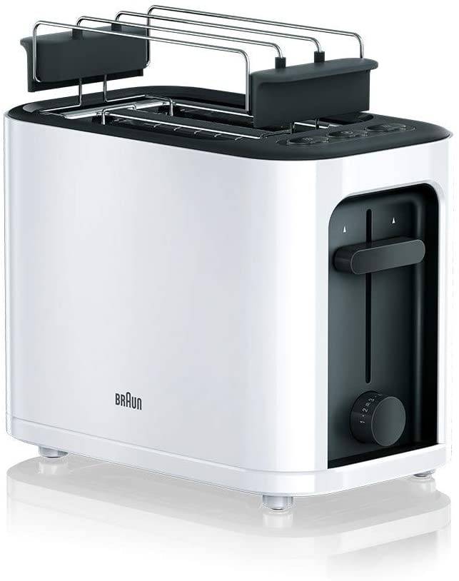 Braun Ht 3010 Wh Toaster Double Slot Removable Crumb Drawer