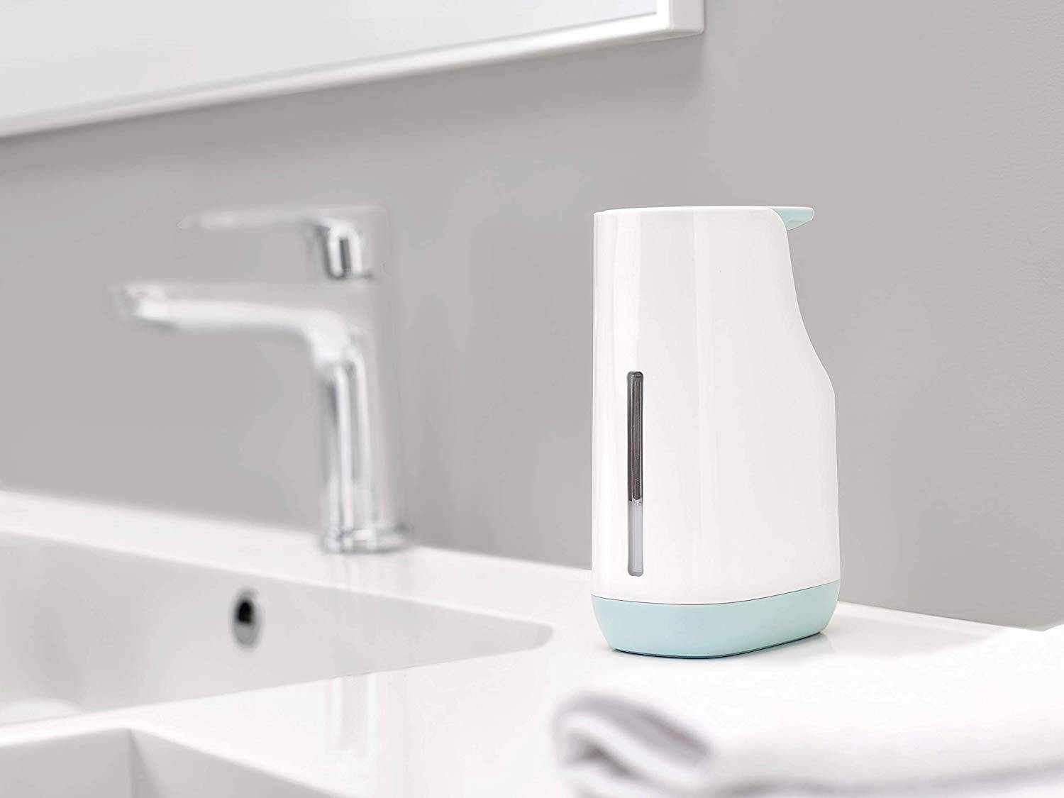 Joseph Joseph Slim Compact Soap Dispenser With Non-drip Nozzle, Blue